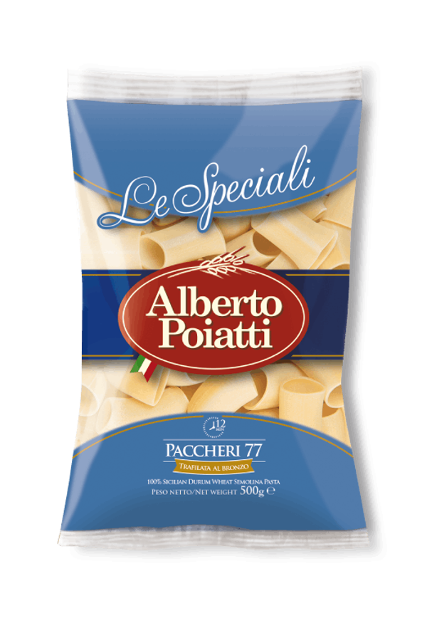 Le Speciali Alberto Poiatti:  Paccheri N 77 trafilati al bronzo Gr 500