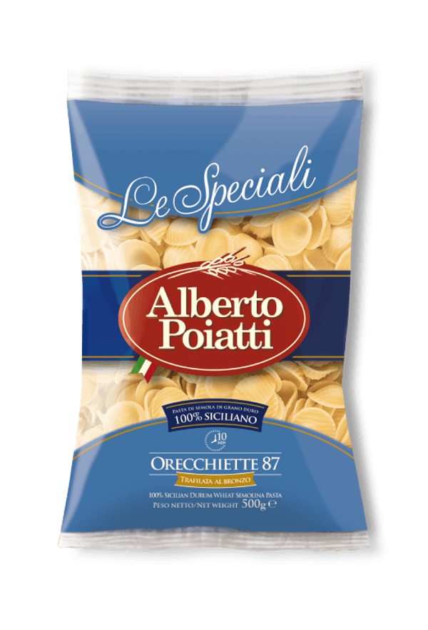 Le Speciali Alberto Poiatti: Orecchiette N 87 Trafilata al bronzo Gr 500