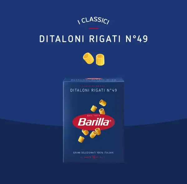 BARILLA - Ditaloni Rigati N.49  500G