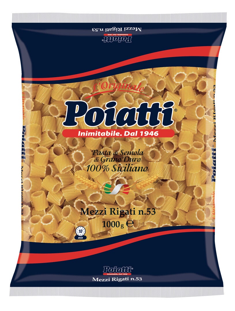 Poiatti: Mezzi rigatoni N 53  Kg 1