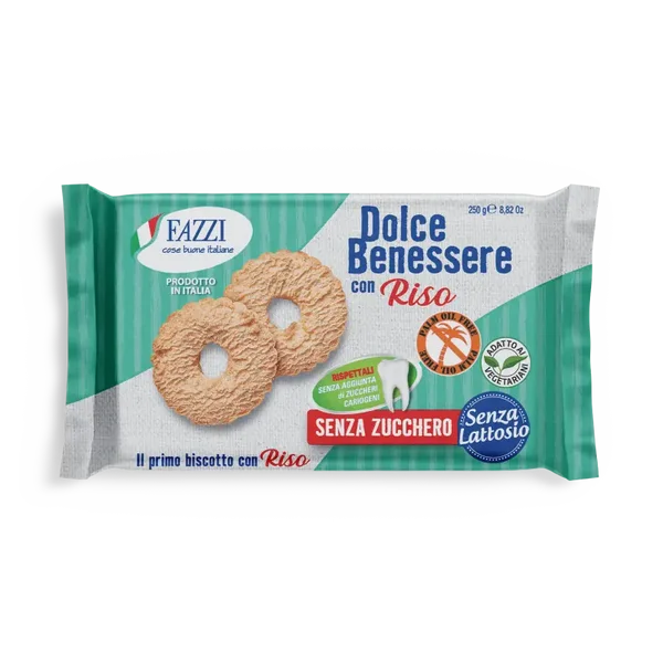 Fazzi - Dolce Benessere con Riso Senza Lattosio & Senza Zucchero, 250g