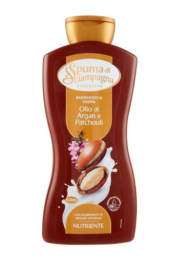 SPUMA DI SCIAMPAGNA Bagno Doccia Olio Di Argan E Patchouli 650 ML