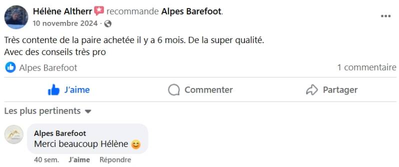 Avis Alpes Barefoot