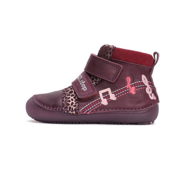 Bottines barefoot D.D. STEP Bordeaux Musique A063-42517