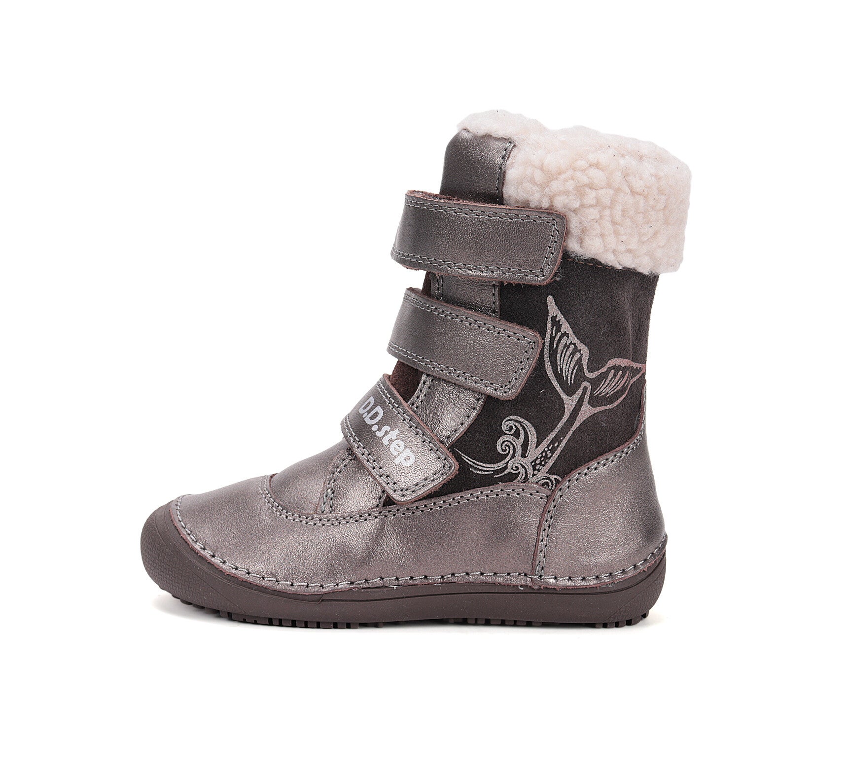 Bottines fourrées barefoot D.D. STEP Sirène W063-52534A Bronze-Rose