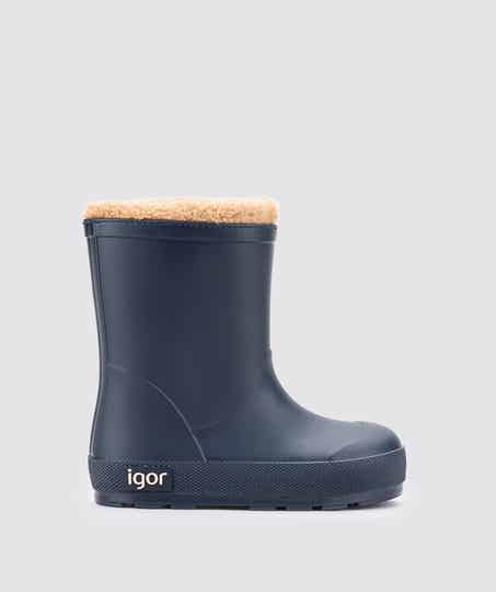 Bottes fourrées barefoot IGOR Yogi Borreguito Marino Navy W10306-003