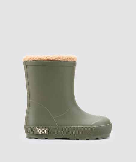 Bottes fourrées barefoot IGOR Yogi Borreguito Kaki W10306-042
