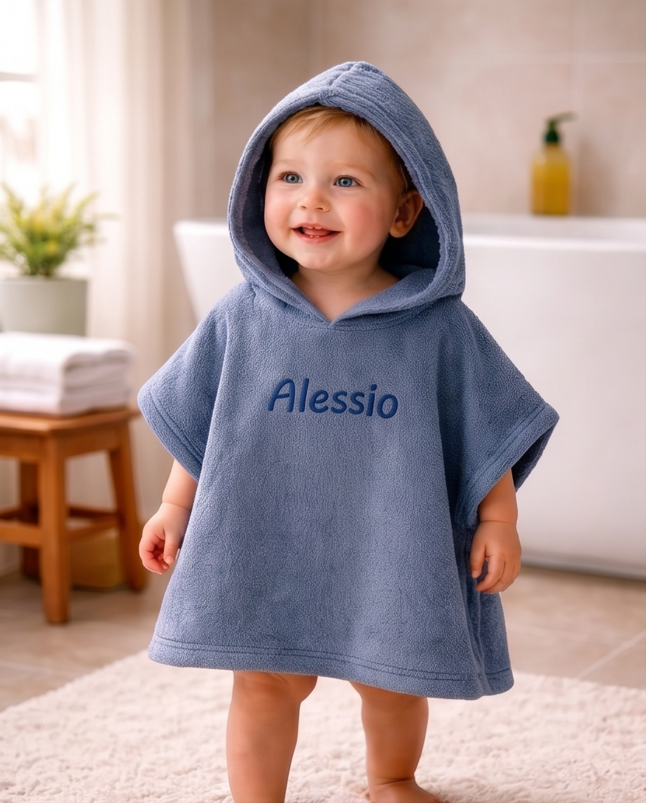 Poncho blauw