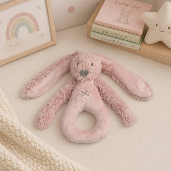 Knuffelrammelaar roze