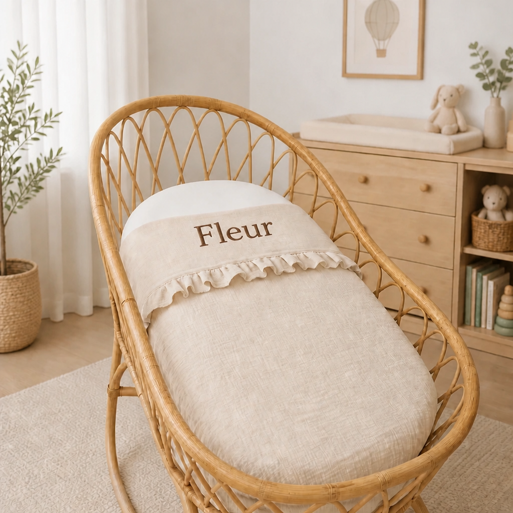 Dekentje tetra beige met frulletjes