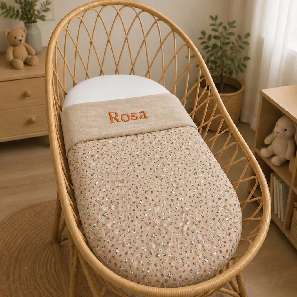 Dekentje beige bloemetjes