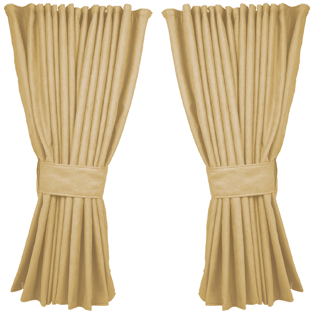 Zijgordijn Alcantara Beige 95cm