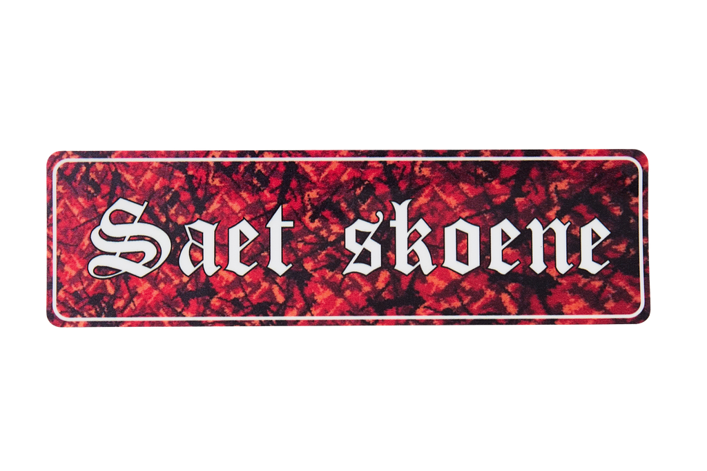 sticker - Saet Skoene - rode pluche