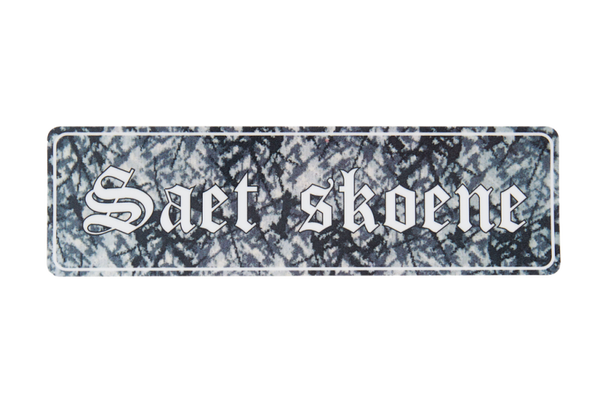 sticker - Saet Skoene - grijze pluche  Nedking