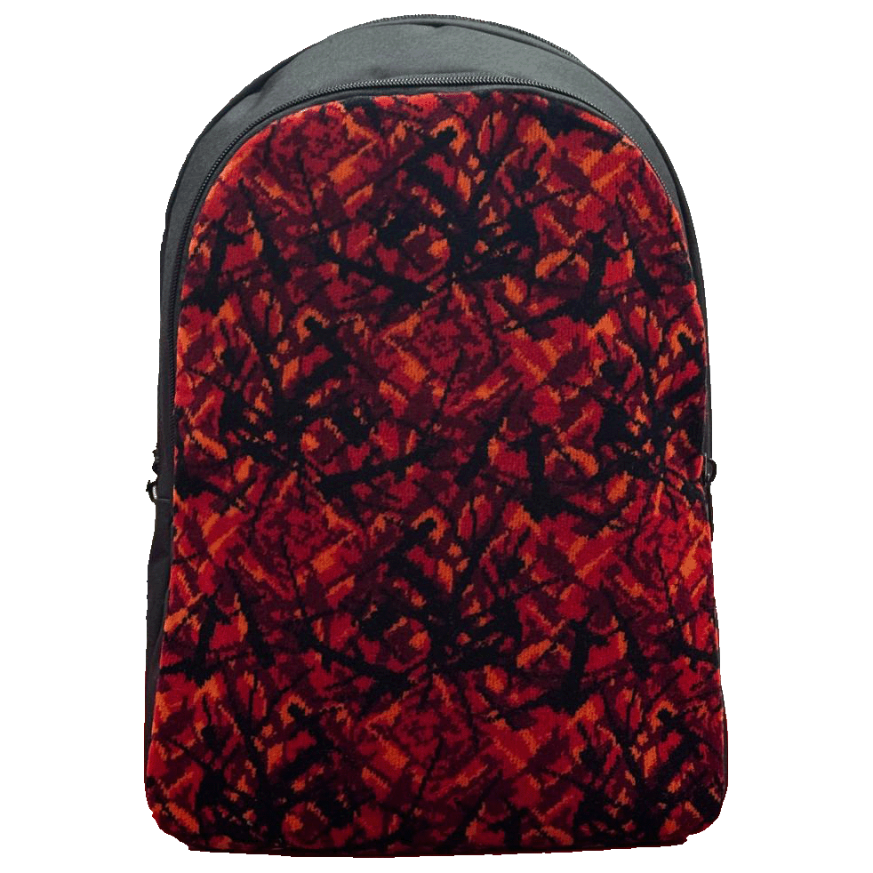 Rugzak met Voorzijde in Deense Pluche Rood