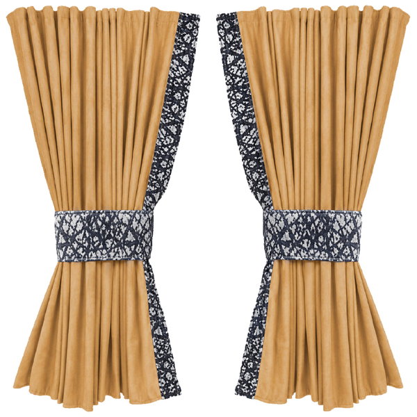 Nedking Zijgordijnen | Caramel | Deense Pluche Grijs | 95cm
