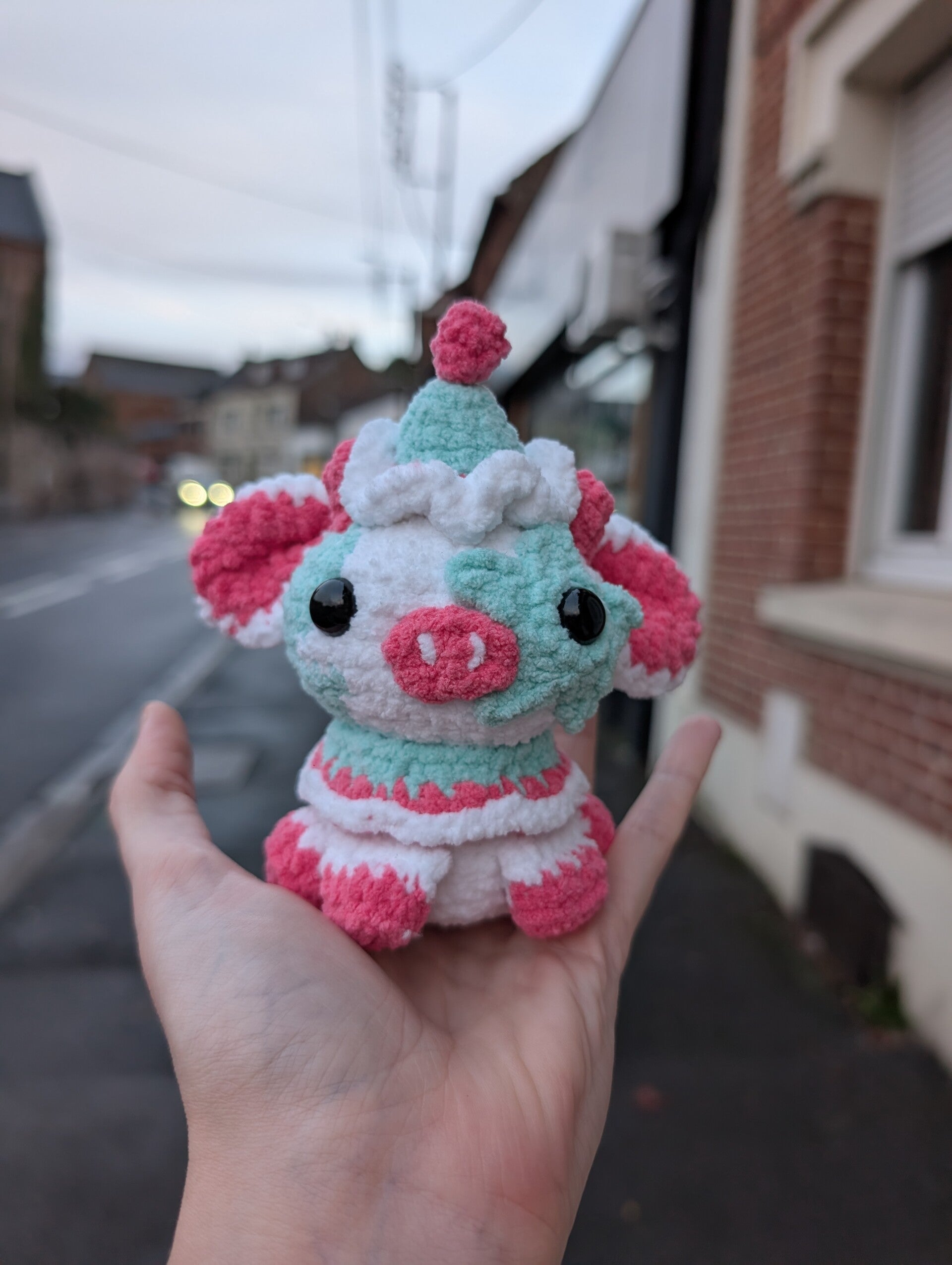 Vache déguisée en clown