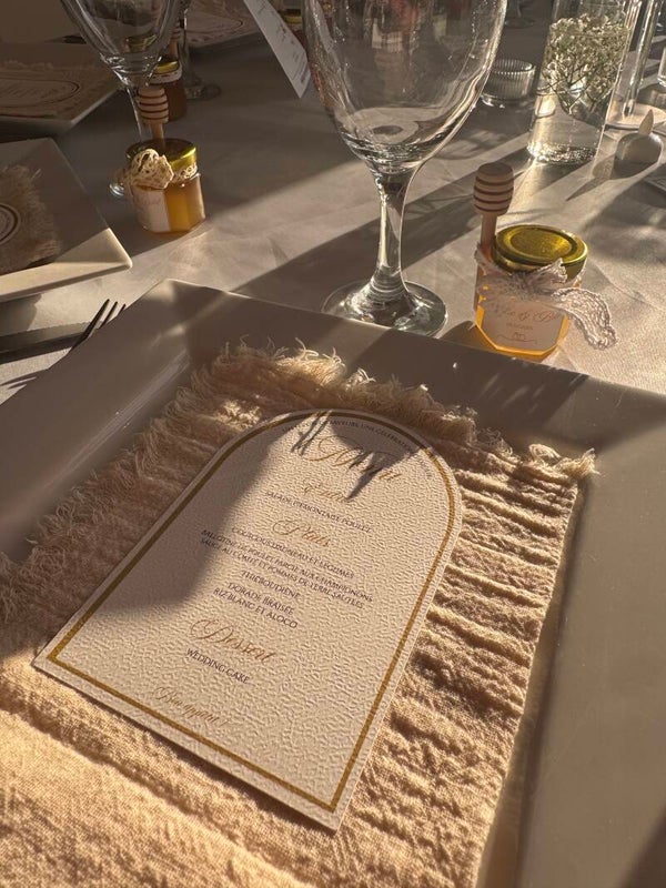 Menu à poser "bohème"