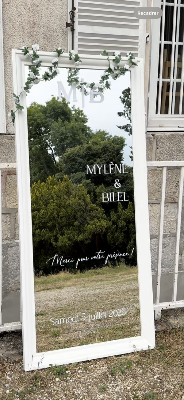 Stickers miroir mariage