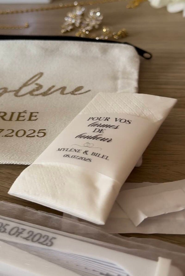 Mouchoirs individuels mariage