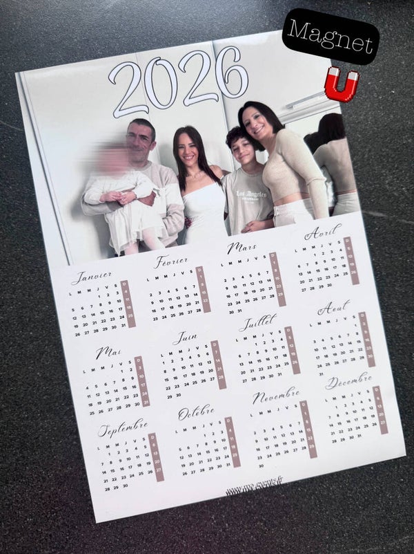 Calendrier annuel « Aimanté »