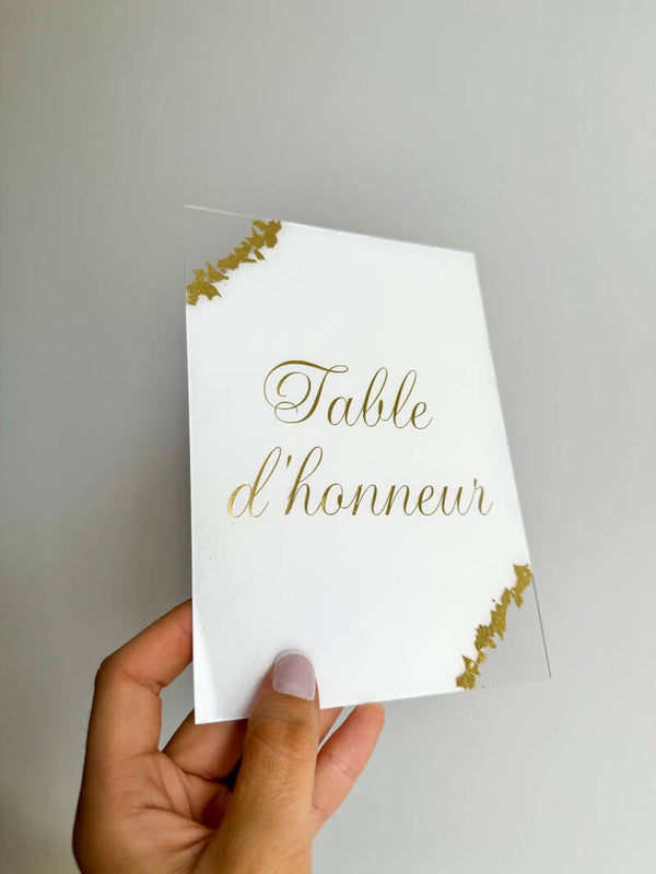 Marque table « élégance »