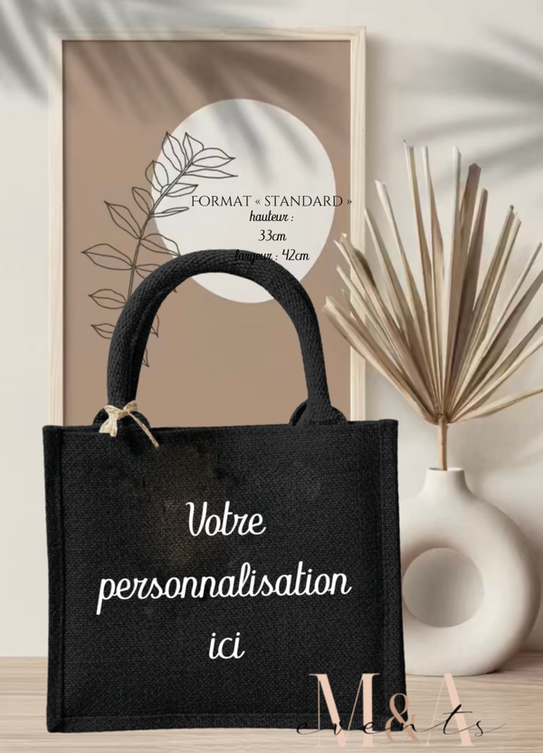 Cabas toile de jute - unicolore