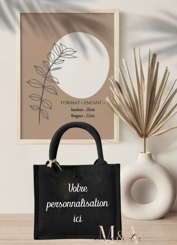 Cabas toile de jute « MINI » - unicolore