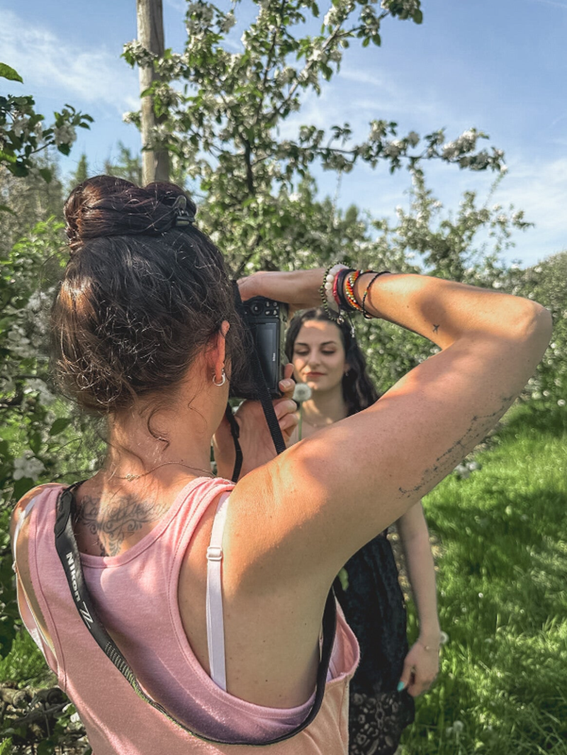 Auto portrait lors d'un shooting