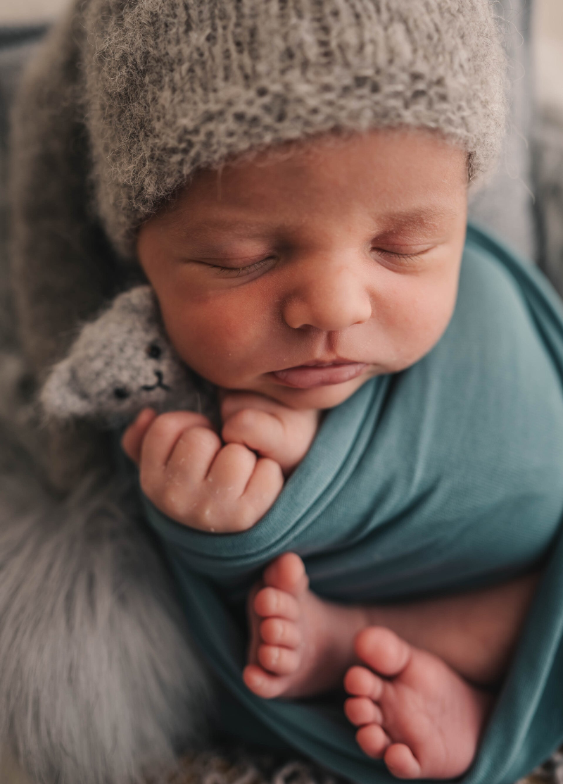 nouveau-né lors d'un shooting