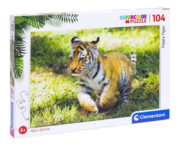 Clementoni Supercolor Puzzel Puppy Tiger 104 stukjes