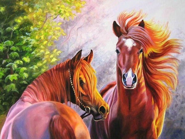 Diamond Painting - Paarden - 50x40 cm