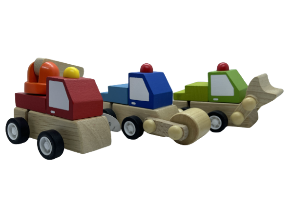 Houten Bouwvoertuig / Houten Auto 3 varianten