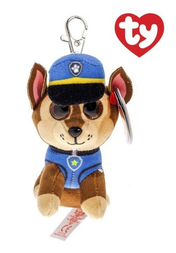 TY PAW PATROL Pluche sleutelhanger Chase 8,5CM