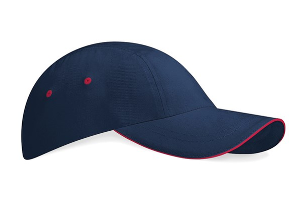 Beechfield Cap - BC081 - French navy/Classic red Of French navy/White