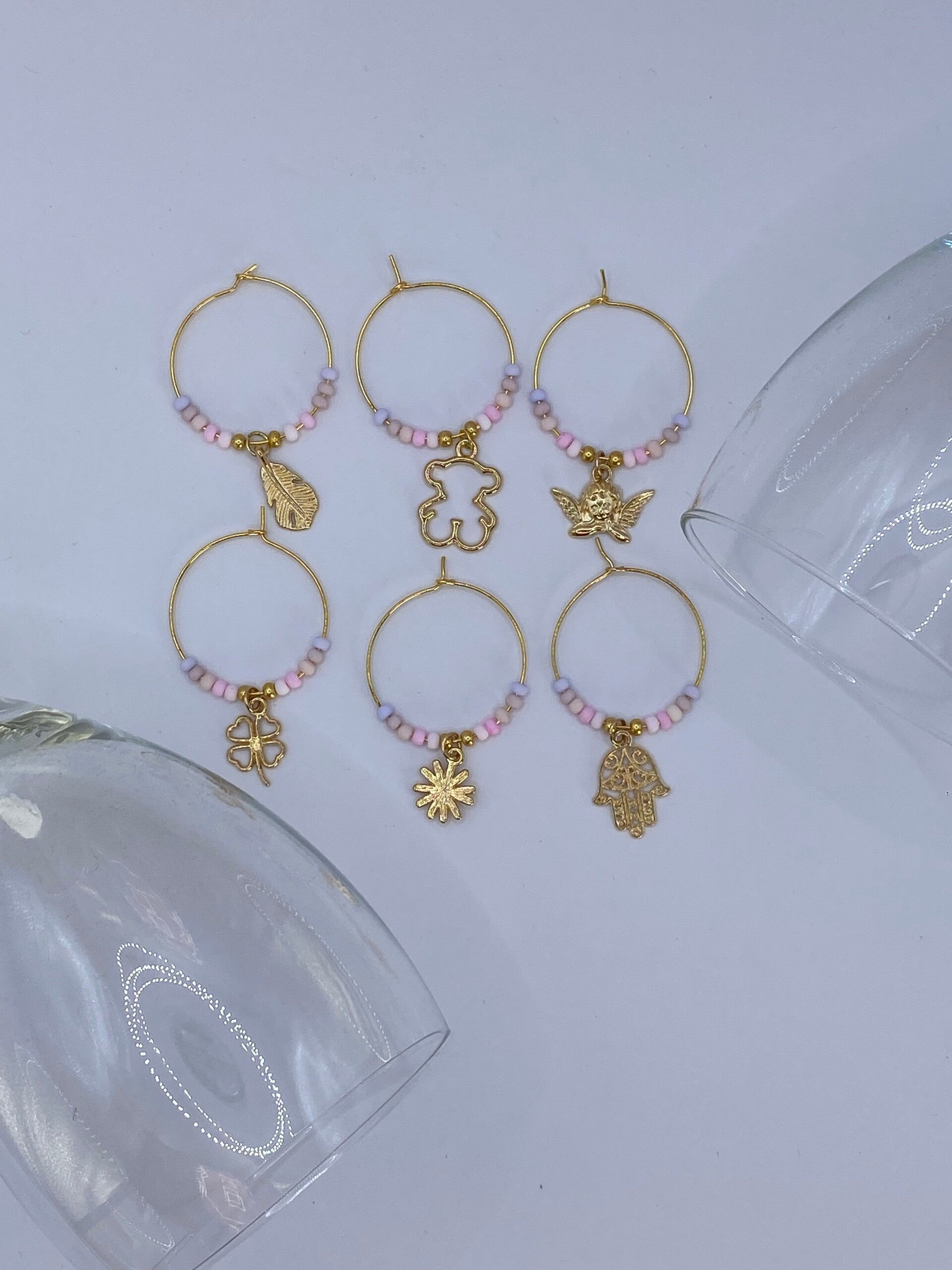 Wijnglas charms
