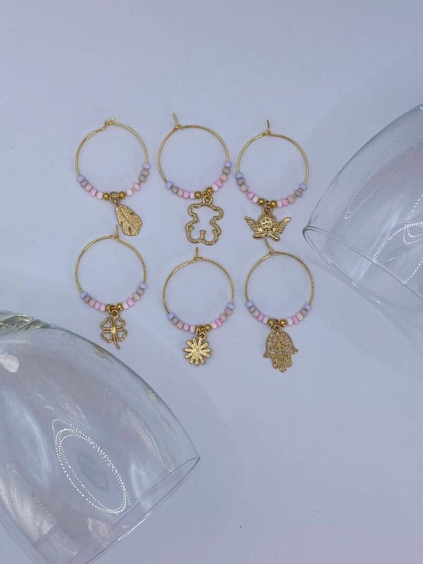 Wijnglas charms