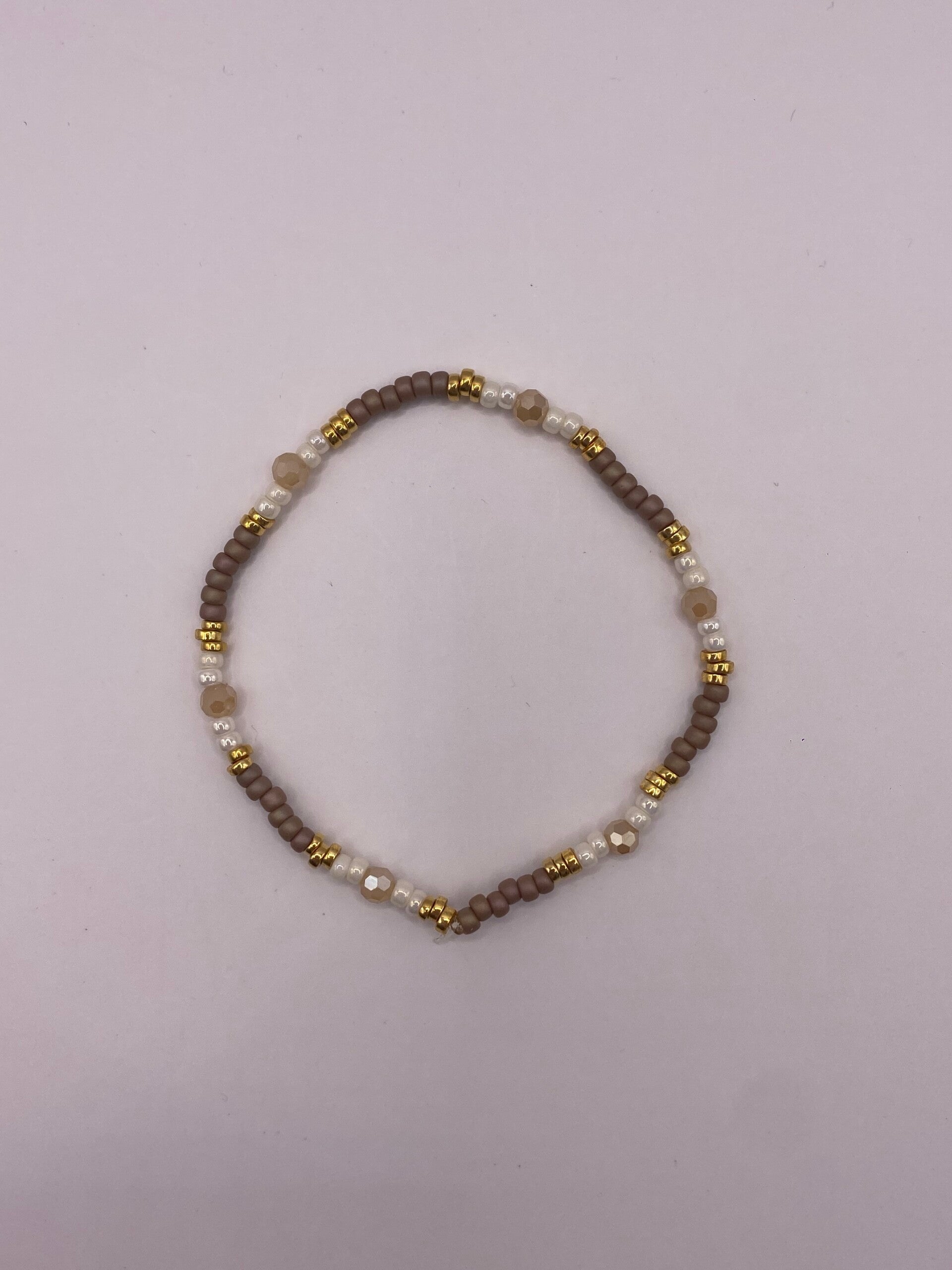 Armbandje bruin/taupe