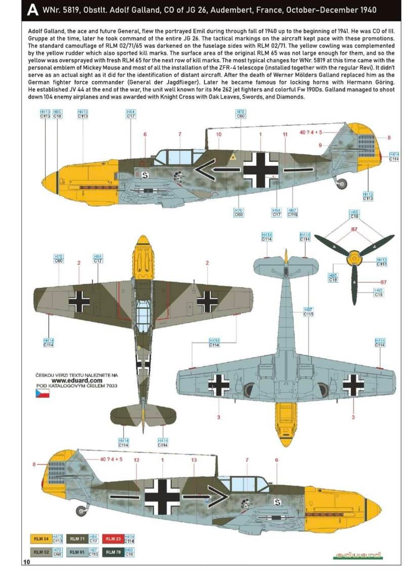 pilote Adolf Galand JG 26, Audembert en octobre décembre 1940