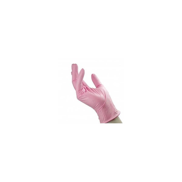 GANTS NITRILE ROSE NON POUDRE