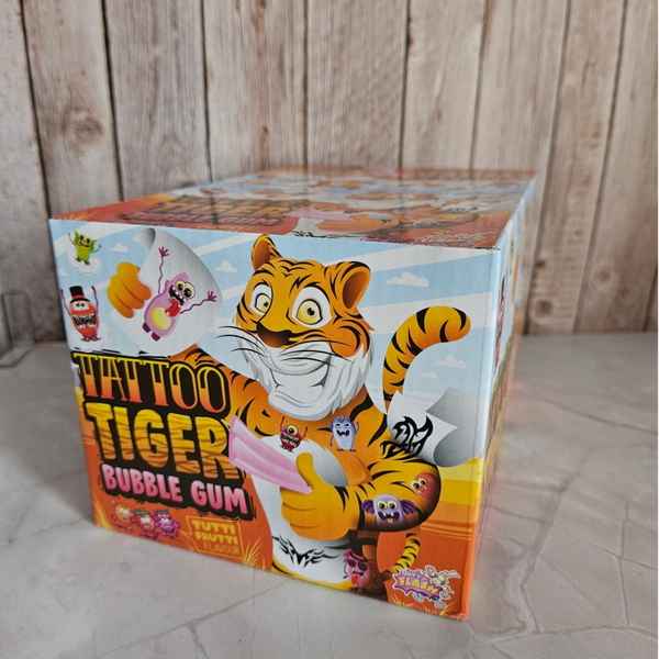 Sweet Flash Tiger Bubble Gum - Kinderkaugummi mit Tattoo -