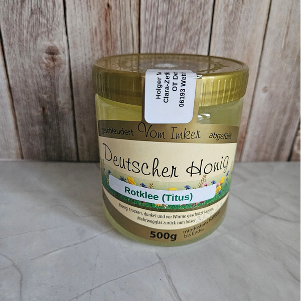 Deutscher Honig - Rotklee (Titus) Honig - 500g Limited Edition