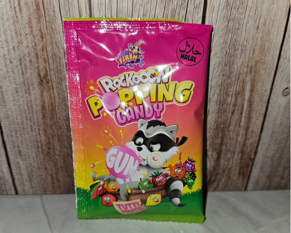 Rockooon Popping Candy Gum - Tutti Frutti - Halal 8g Beutel
