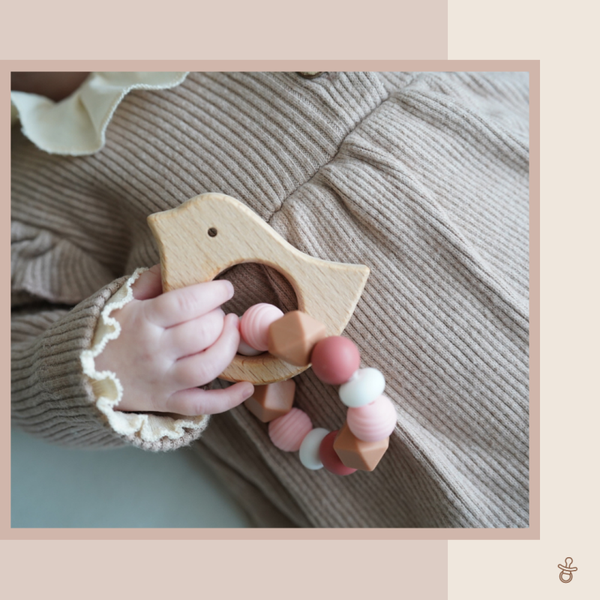 Bijtring - Vogel roze