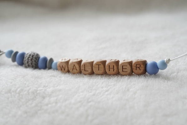 Speenkoord met naam - Cotton