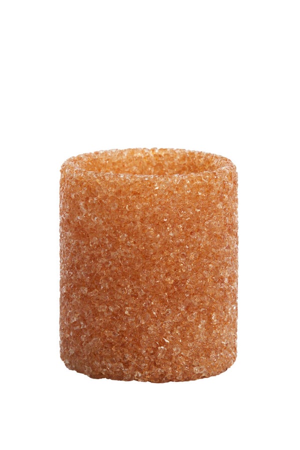 Theelicht MORTIA glas - licht oranje