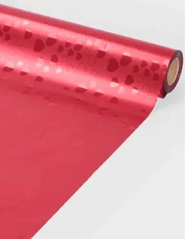 Rollo celofán metalizado Corazón relieve
