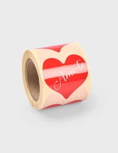 Etiquetas Adhesivas Corazón Amo-Te