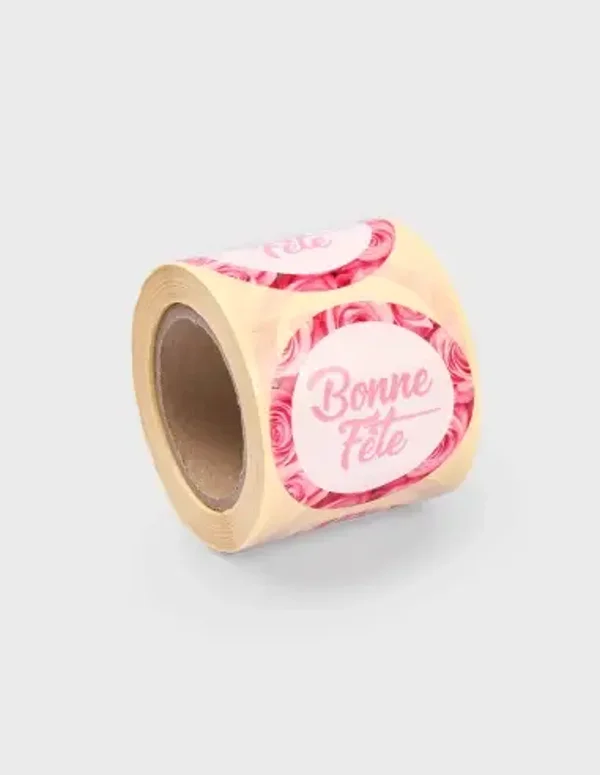 Etiquetas Adhesivas Bonne Fête Rosas