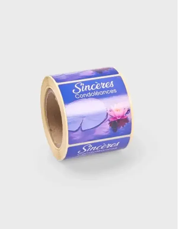 Etiquetas Adhesivas Sincères Condoléances